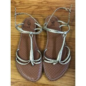 Loft gold tone thong sandals